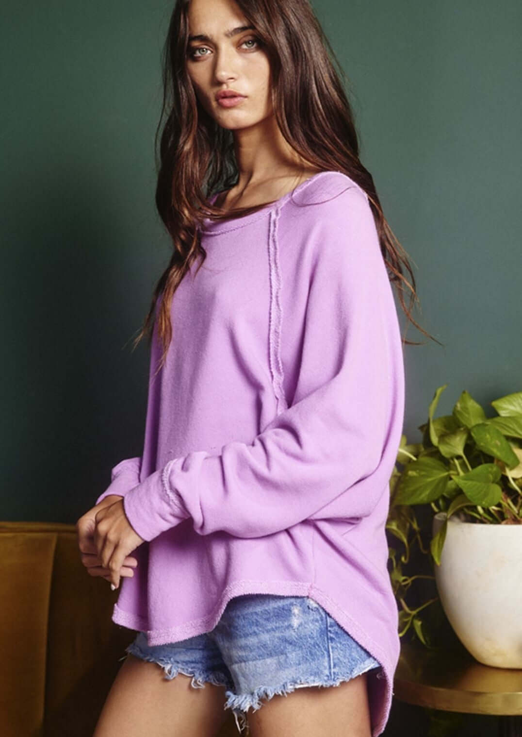 Slouchy French Terry Oversized Sweatshirt Made in USA