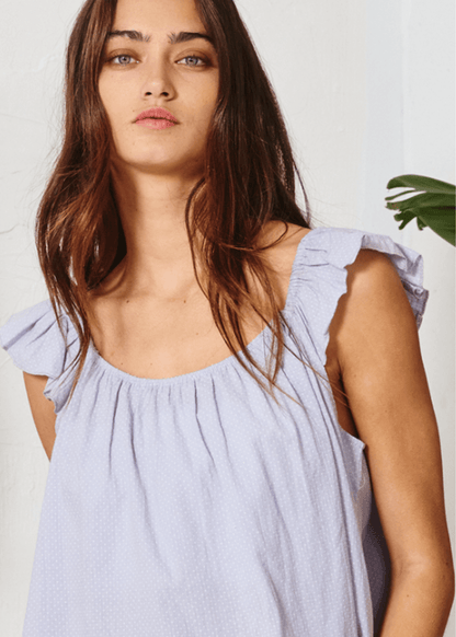 Adaline Ruffled Cotton Top CLEARANCE FINAL SALE