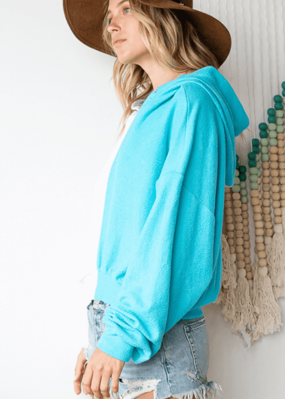Gina French Terry Color Block Hoodie - CLEARANCE FINAL SALE