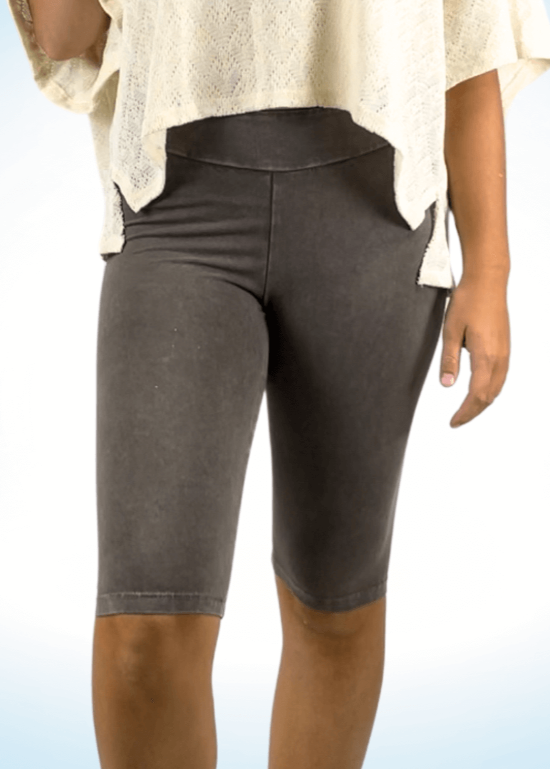 Ladies Longer Length Biker Shorts Made in USA