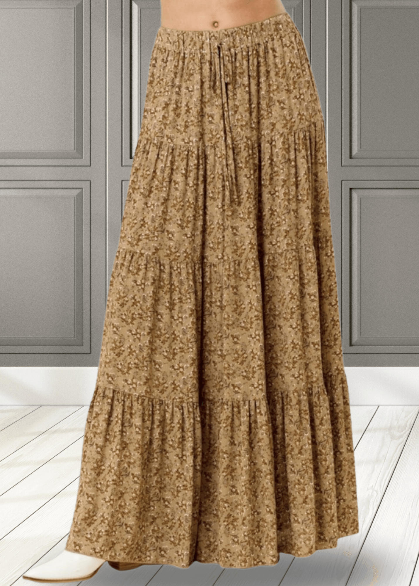 Whitney Floral Tiered Maxi Skirt