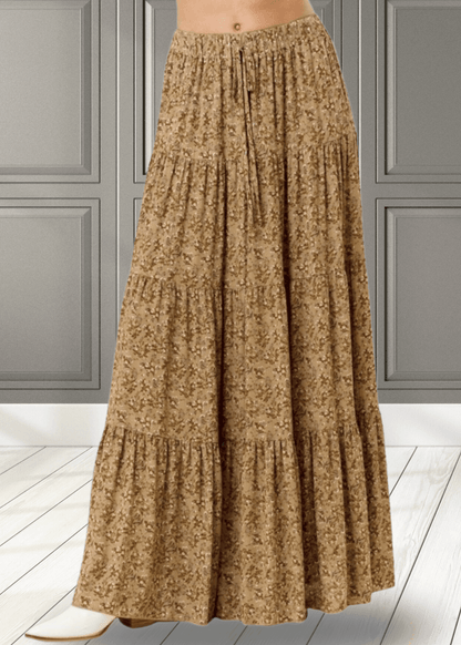 Whitney Floral Tiered Maxi Skirt
