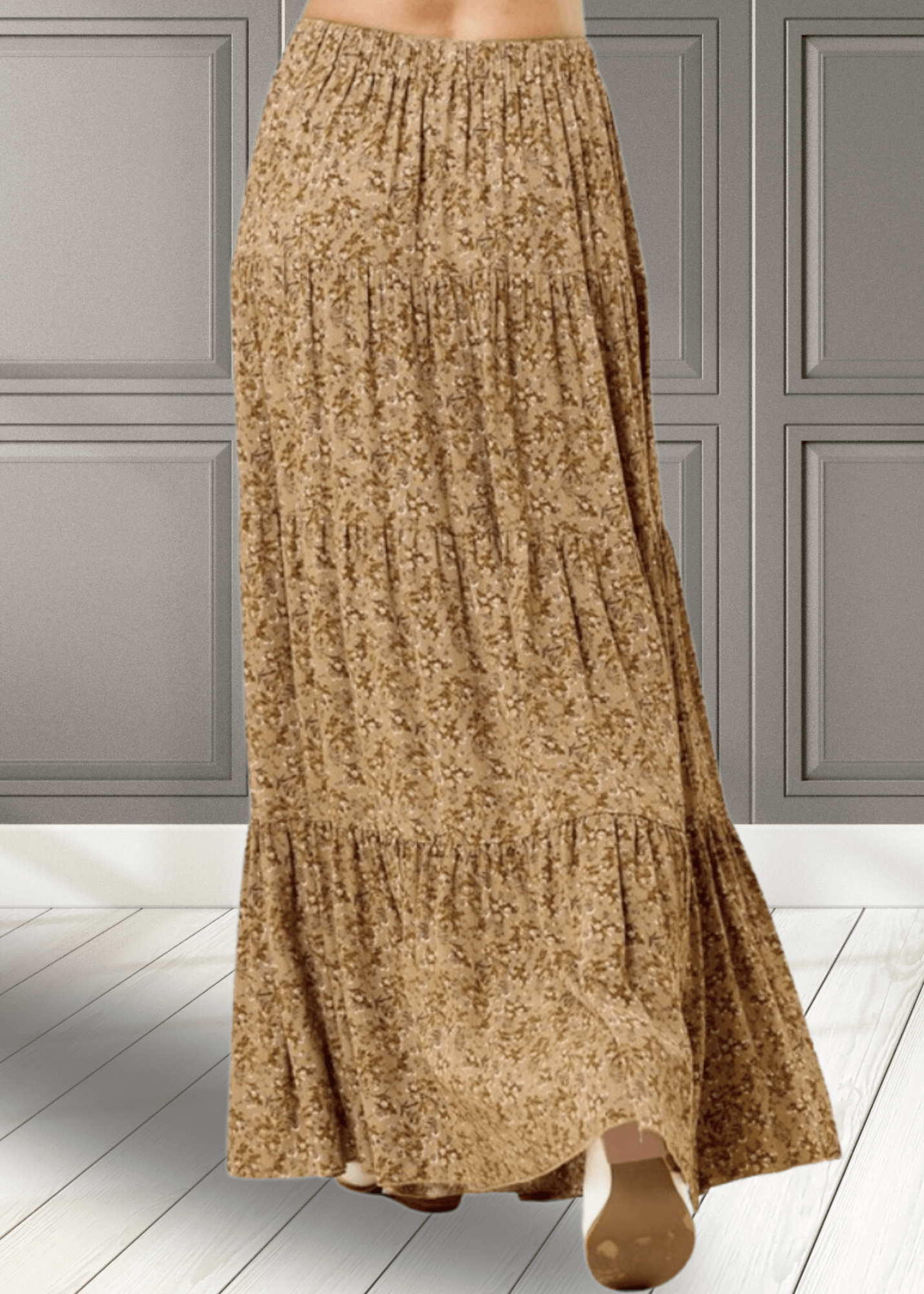 Whitney Floral Tiered Maxi Skirt