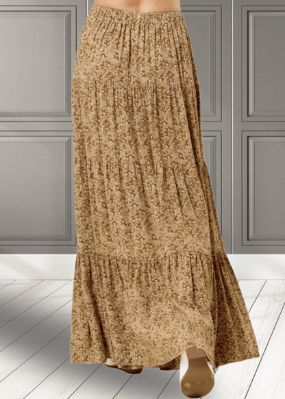 Whitney Floral Tiered Maxi Skirt