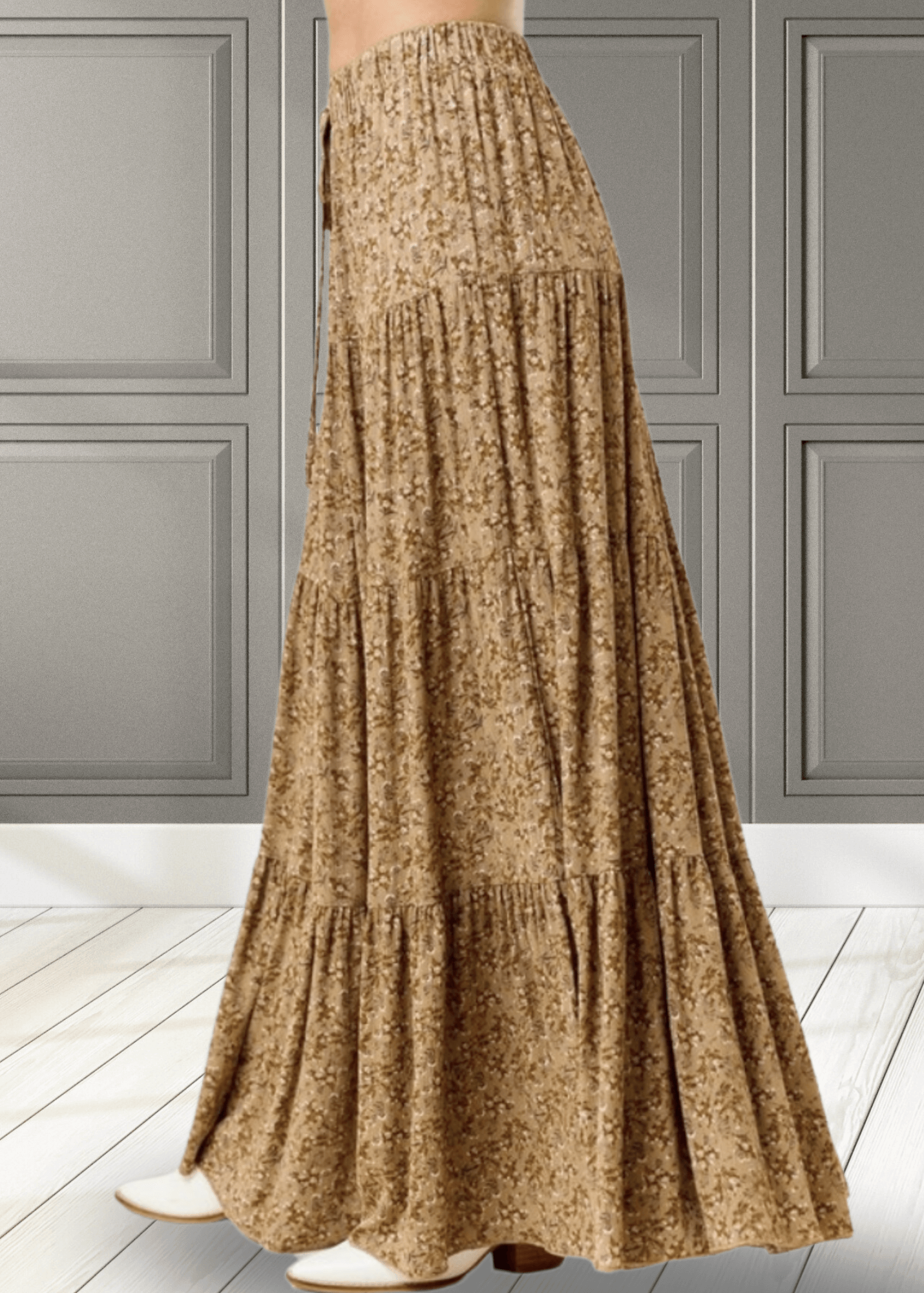 Whitney Floral Tiered Maxi Skirt