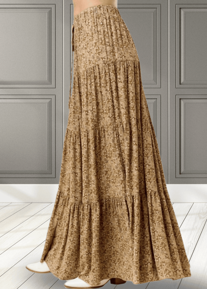 Whitney Floral Tiered Maxi Skirt