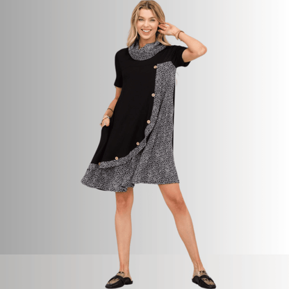 Teagan Cowl Neck A-Line Dress CLEARANCE FINAL SALE