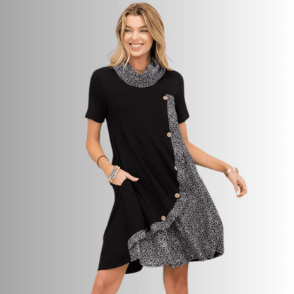 Teagan Cowl Neck A-Line Dress CLEARANCE FINAL SALE