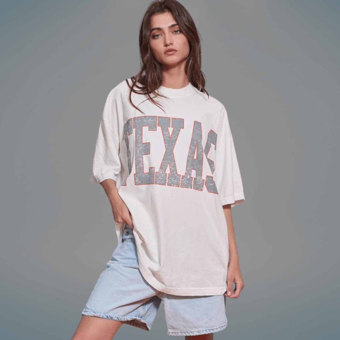 Texas Graphic Oversized Cotton T-Shirt CLEARANCE FINAL SALE