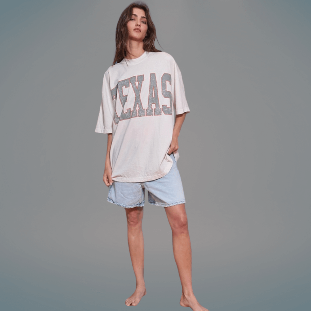 Texas Graphic Oversized Cotton T-Shirt CLEARANCE FINAL SALE