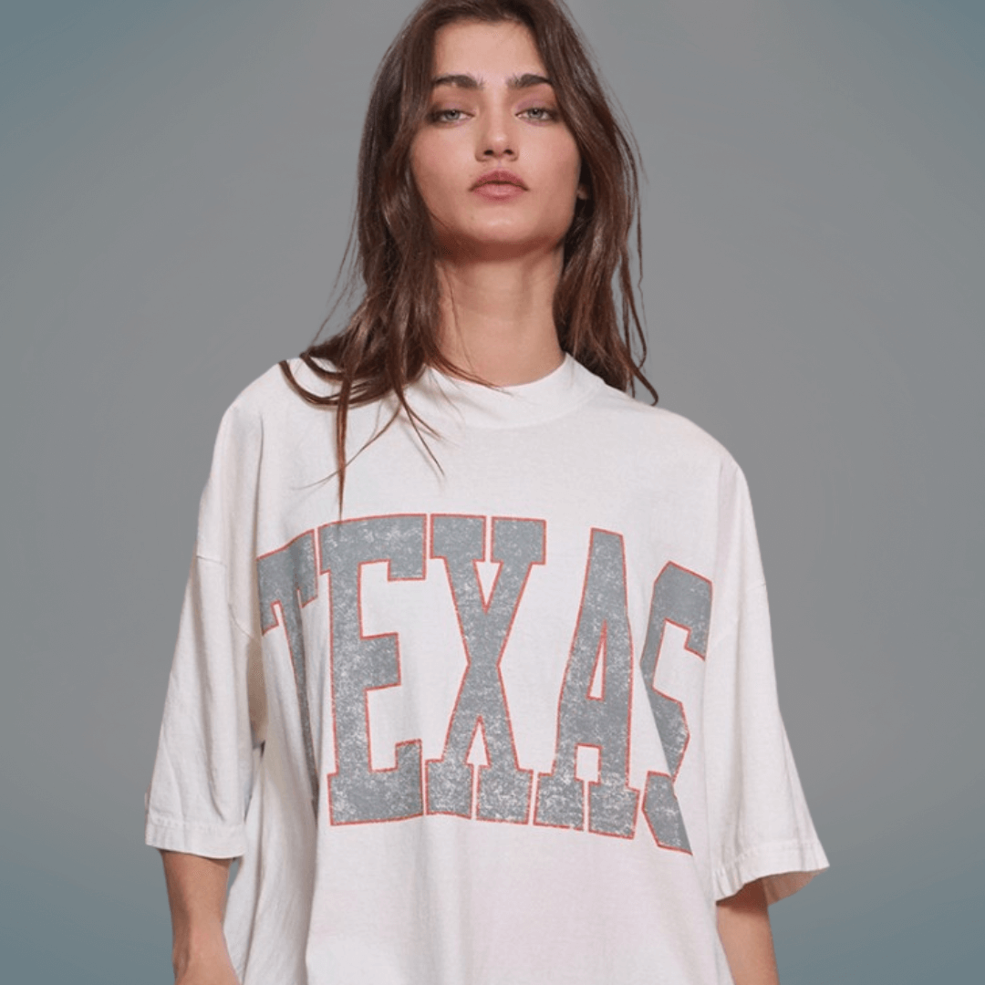Texas Graphic Oversized Cotton T-Shirt CLEARANCE FINAL SALE
