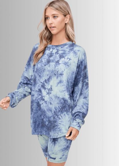 Cozy Tie Dye Pajama Lounge Set Made in USA