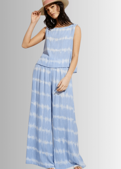 Beach and Lounge Striped Casual Pants Set - Clearance Final Sale
