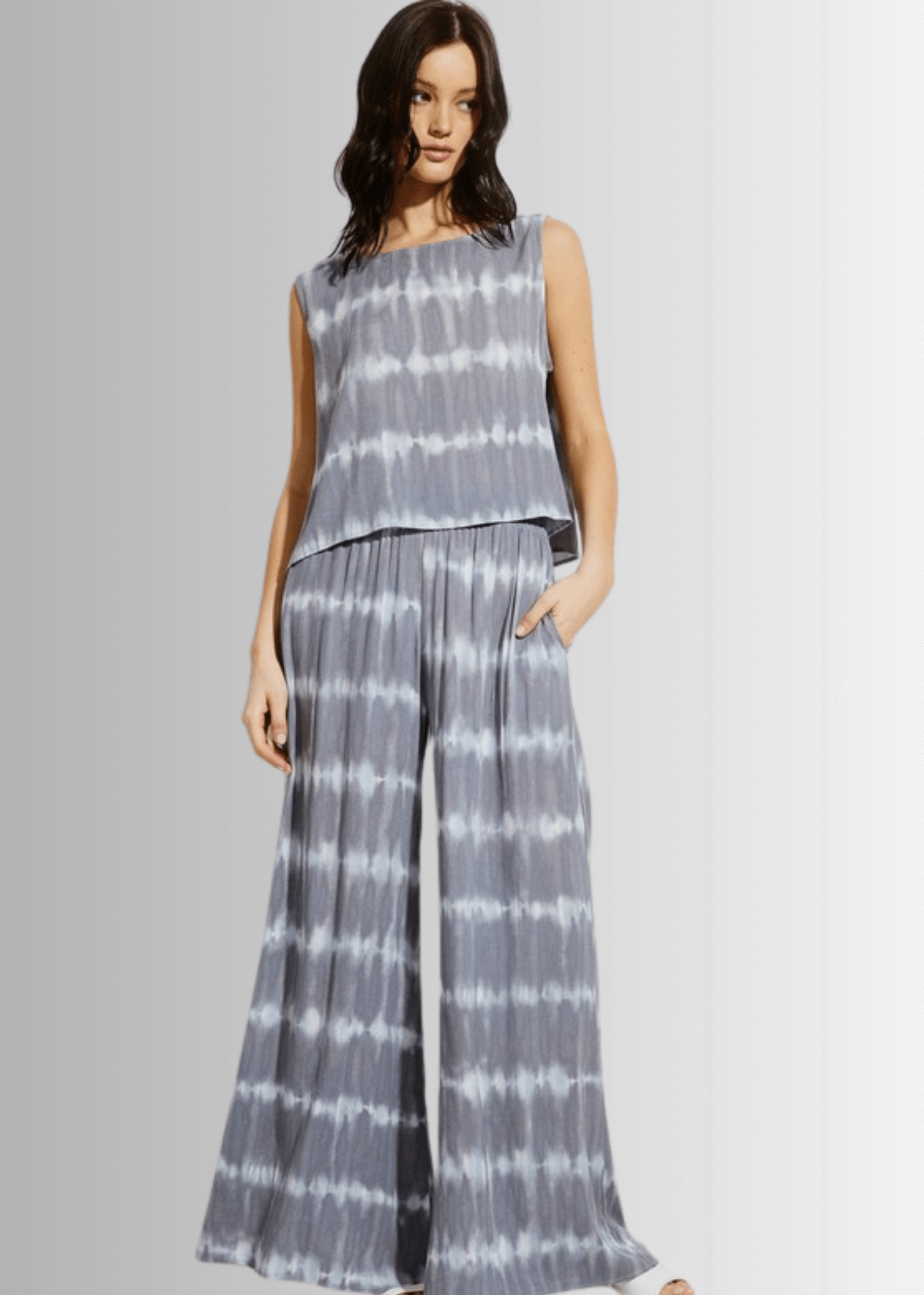 Beach and Lounge Striped Casual Pants Set - Clearance Final Sale