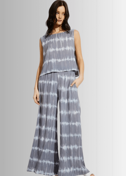 Beach and Lounge Striped Casual Pants Set - Clearance Final Sale