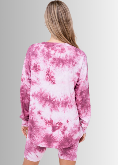 Cozy Tie Dye Pajama Lounge Set Made in USA