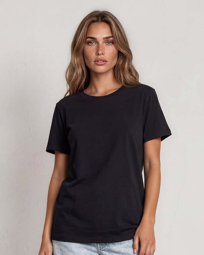 True American Cotton Crew Neck Tee - Black