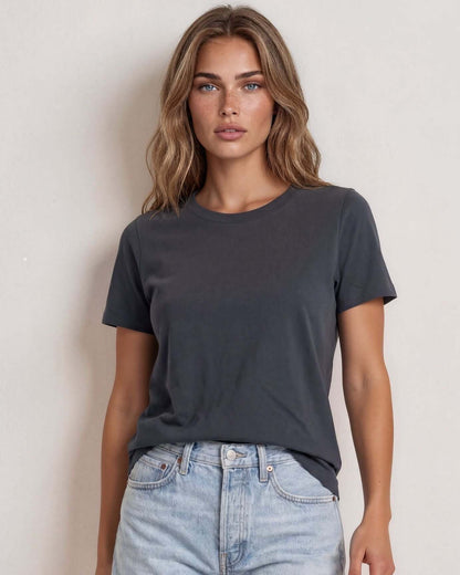 True American Cotton Crew Neck Tee - Graphite