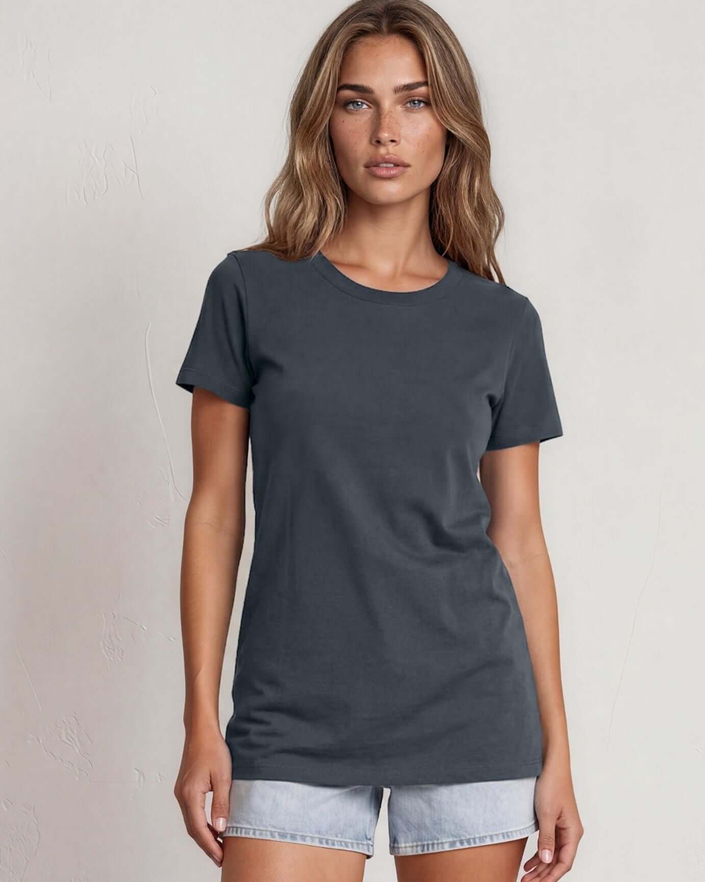 True American Cotton Crew Neck Tee - Graphite