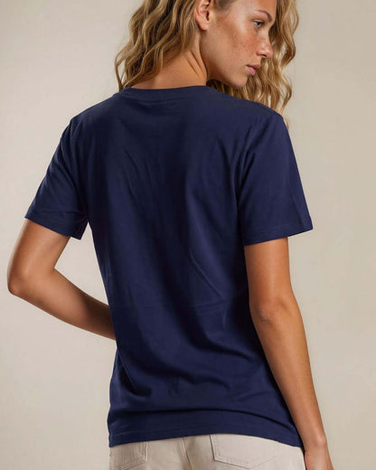 True American Cotton V-Neck Tee - Navy