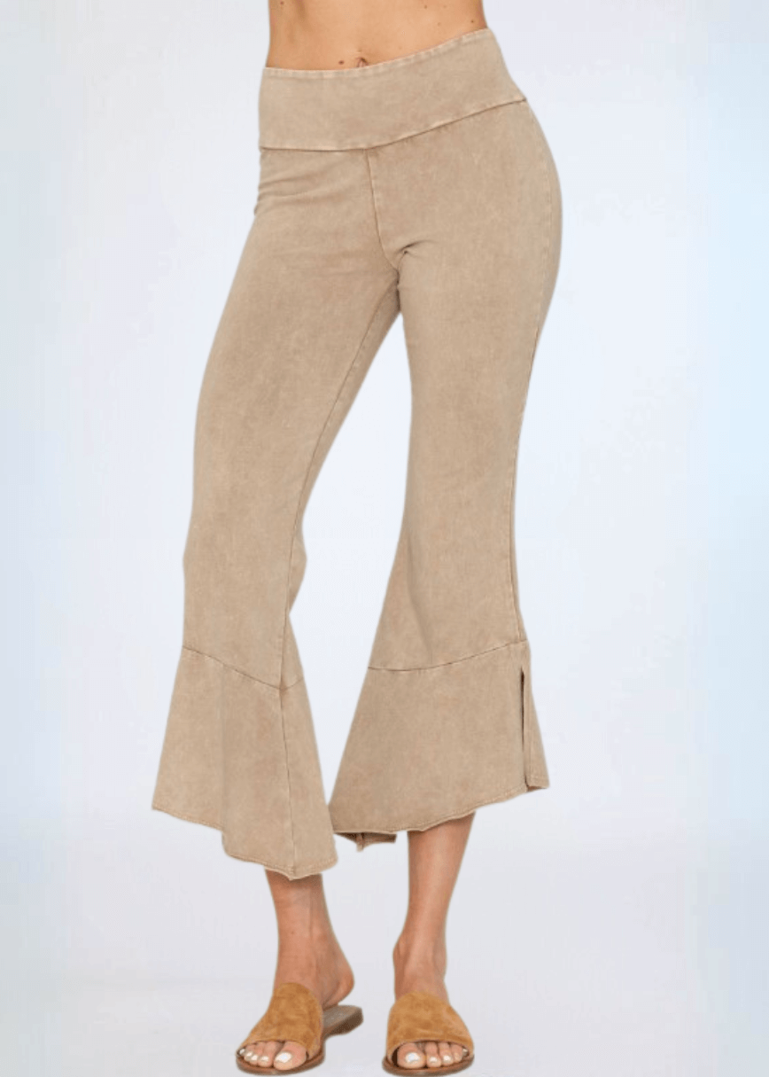 Tulip Hem Cotton Capri Pants Made in USA
