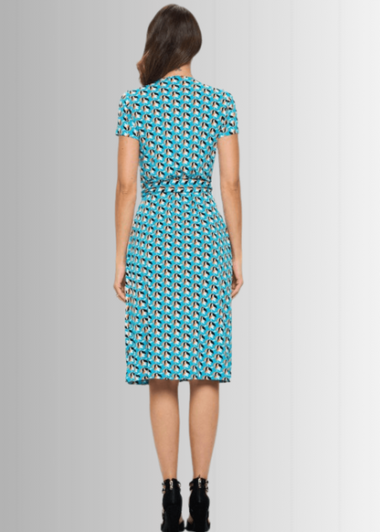 A Feminine Touch Tulip Print Wrap Dress Made in USA