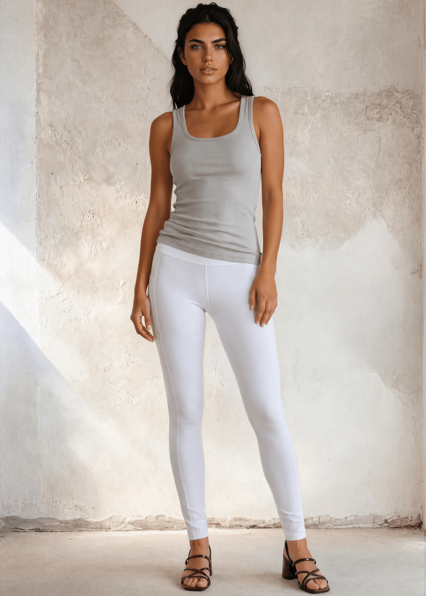Tummy Tucker Tank Top (Cement)