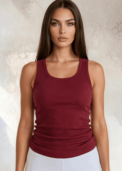 Tummy Tucker Tank Top (Red)