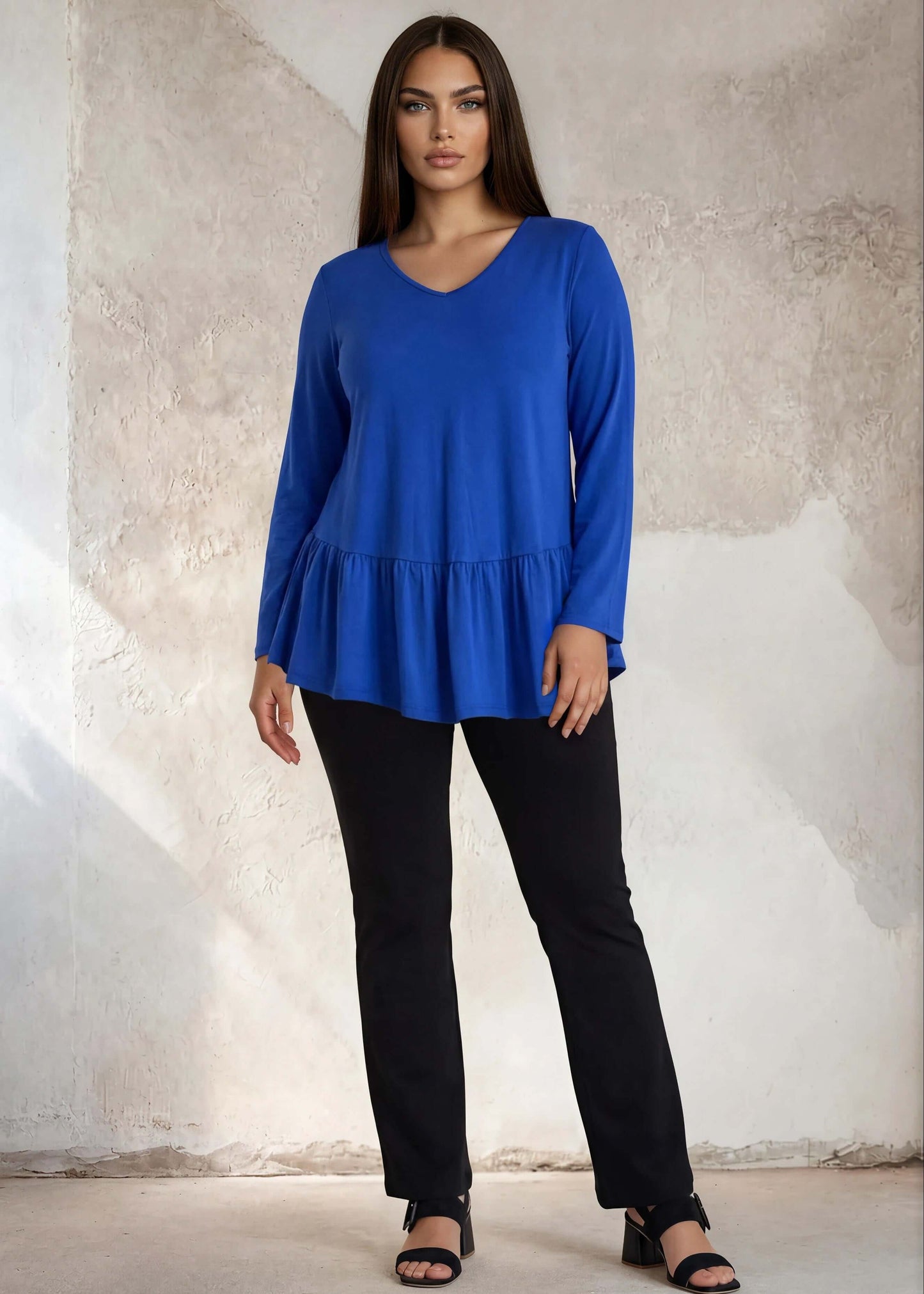 Ally Grab and Go Tunic Plus Size (Royal Blue) Made in USA