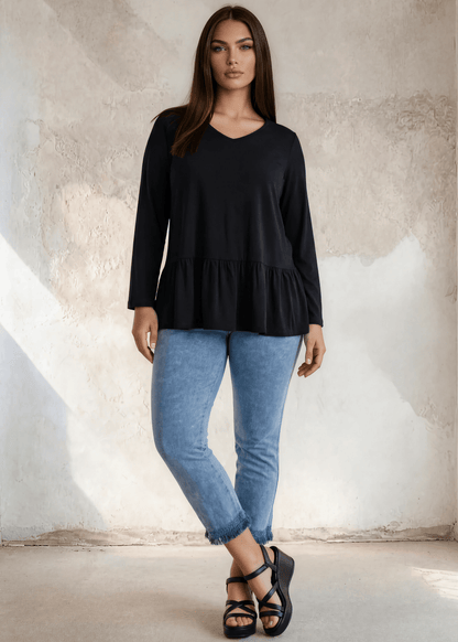 Ally Grab and Go Tunic Plus Size (Black) Made in USA