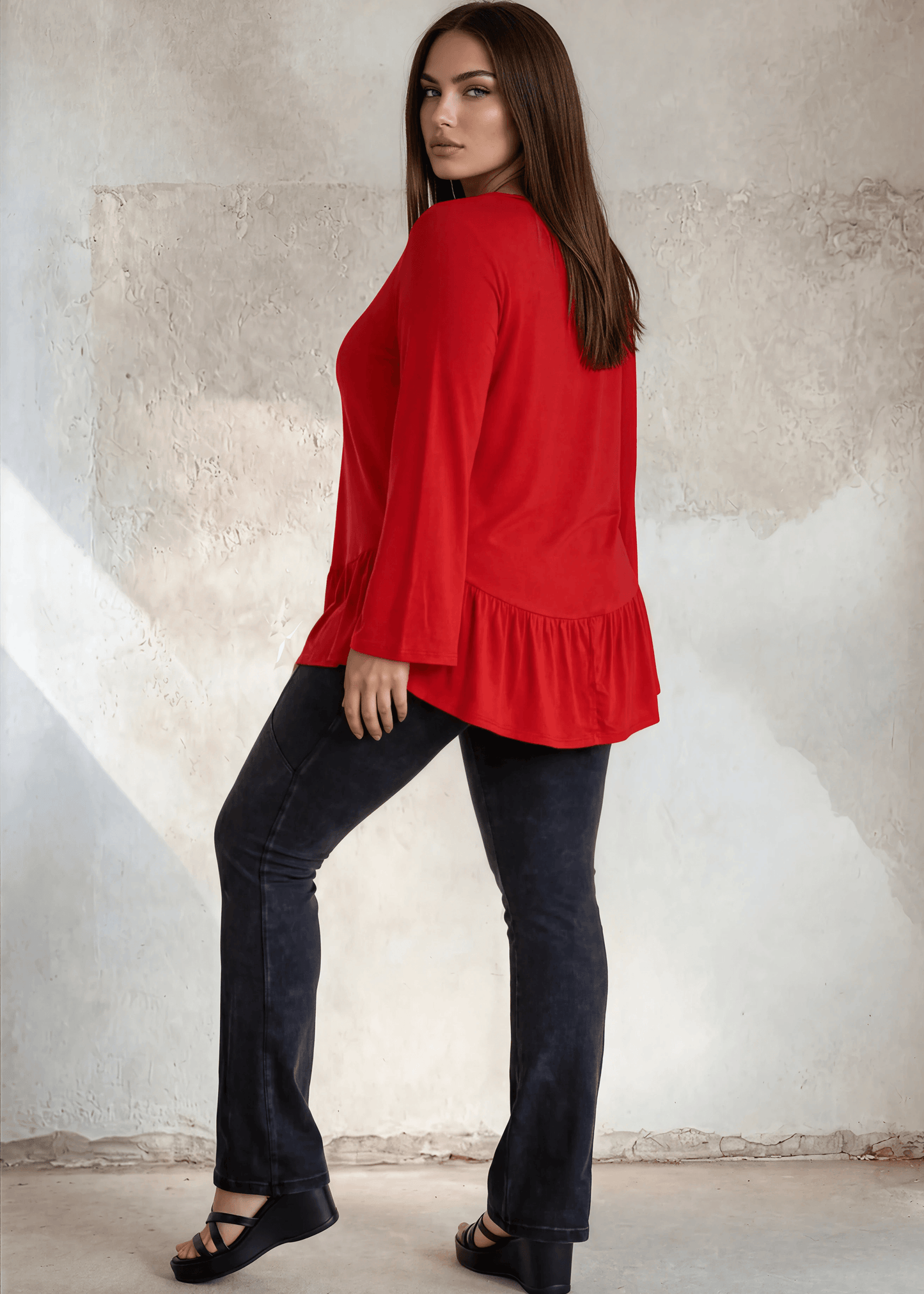 Ally Grab and Go Tunic Plus Size (Red) Made in USA