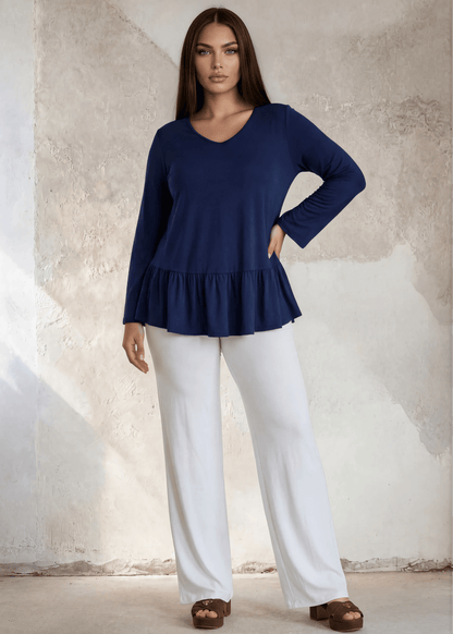 Ally Grab and Go Tunic Plus Size (Navy) Made in USA