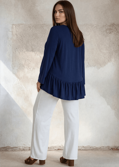 Ally Grab and Go Tunic Plus Size (Navy) Made in USA