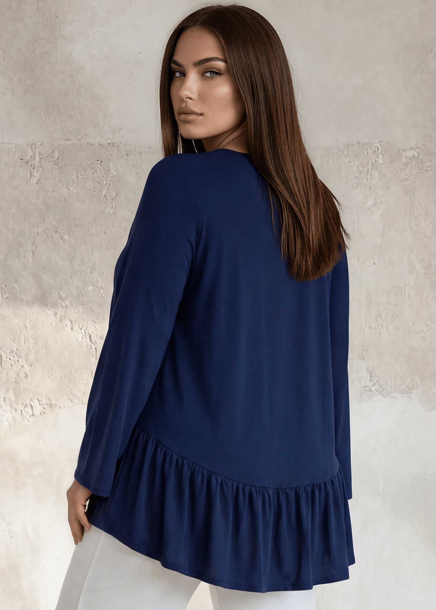Ally Grab and Go Tunic Plus Size (Navy) Made in USA