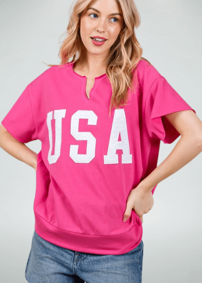 USA Patch Letter Top CLEARANCE FINAL SALE