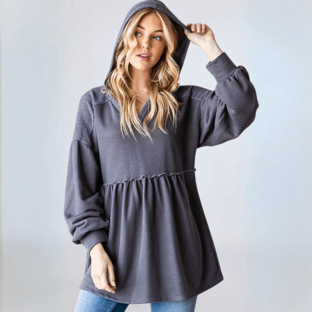 Baby Doll Cut Bishop Sleeve Tunic CLEARANCE FINAL SALE