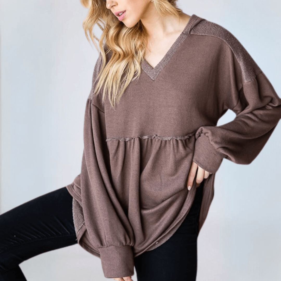 Baby Doll Cut Bishop Sleeve Tunic CLEARANCE FINAL SALE