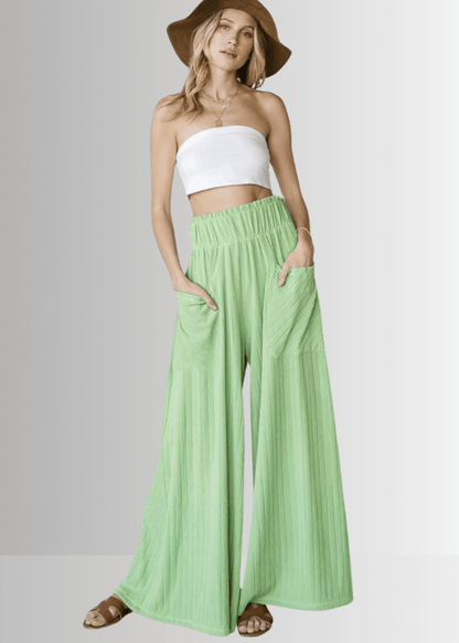 Avery Wide Leg Pocket Palazzo Pants - CLEARANCE FINAL SALE