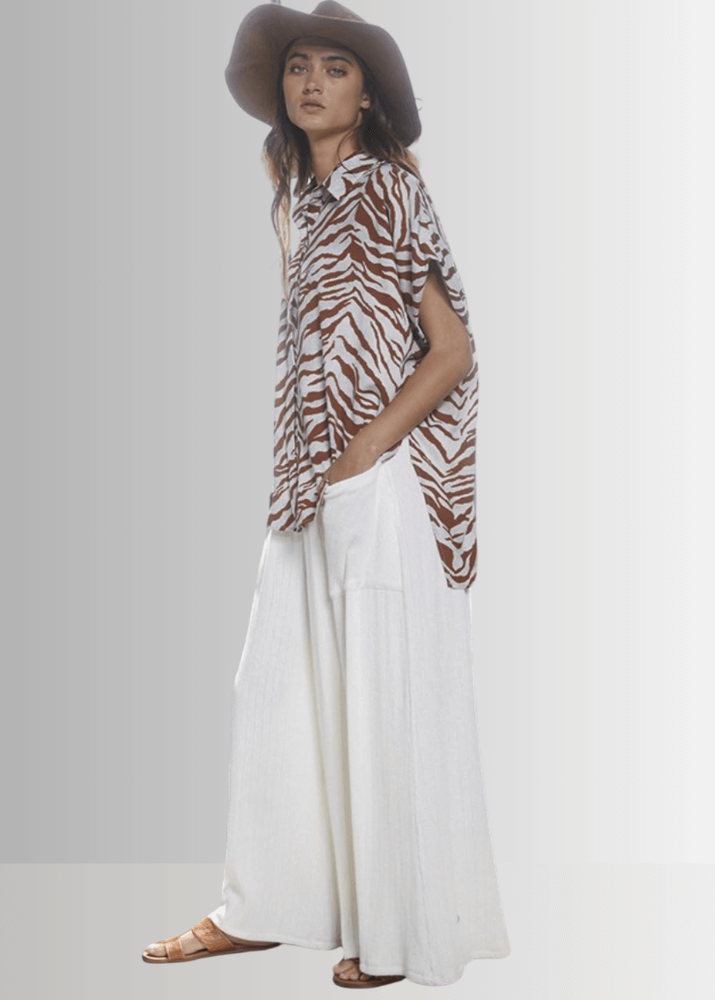 Avery Wide Leg Pocket Palazzo Pants - CLEARANCE FINAL SALE