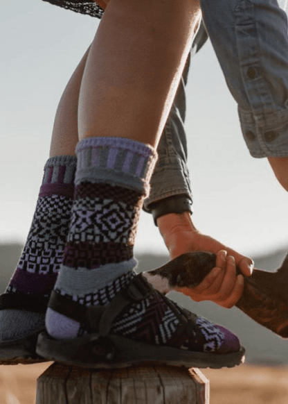 WISTERIA Knitted Crew Socks Made in USA