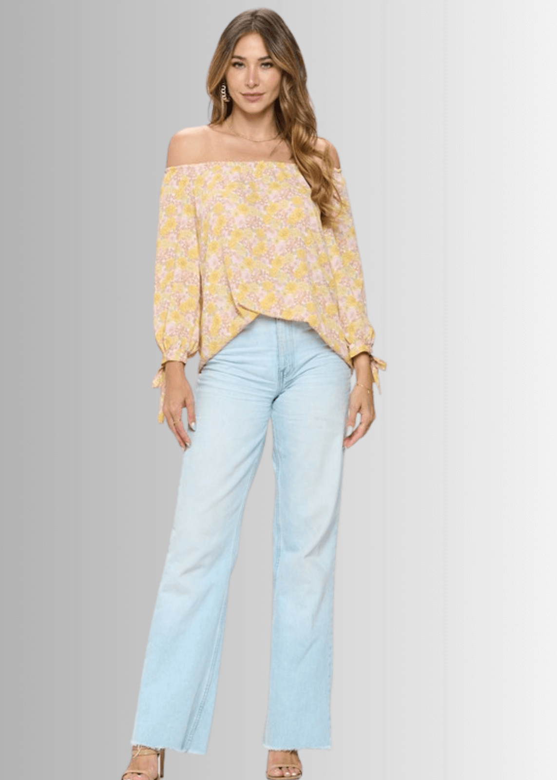 Spring is in the Air Yellow Floral Top CLEARANCE FINAL SALE