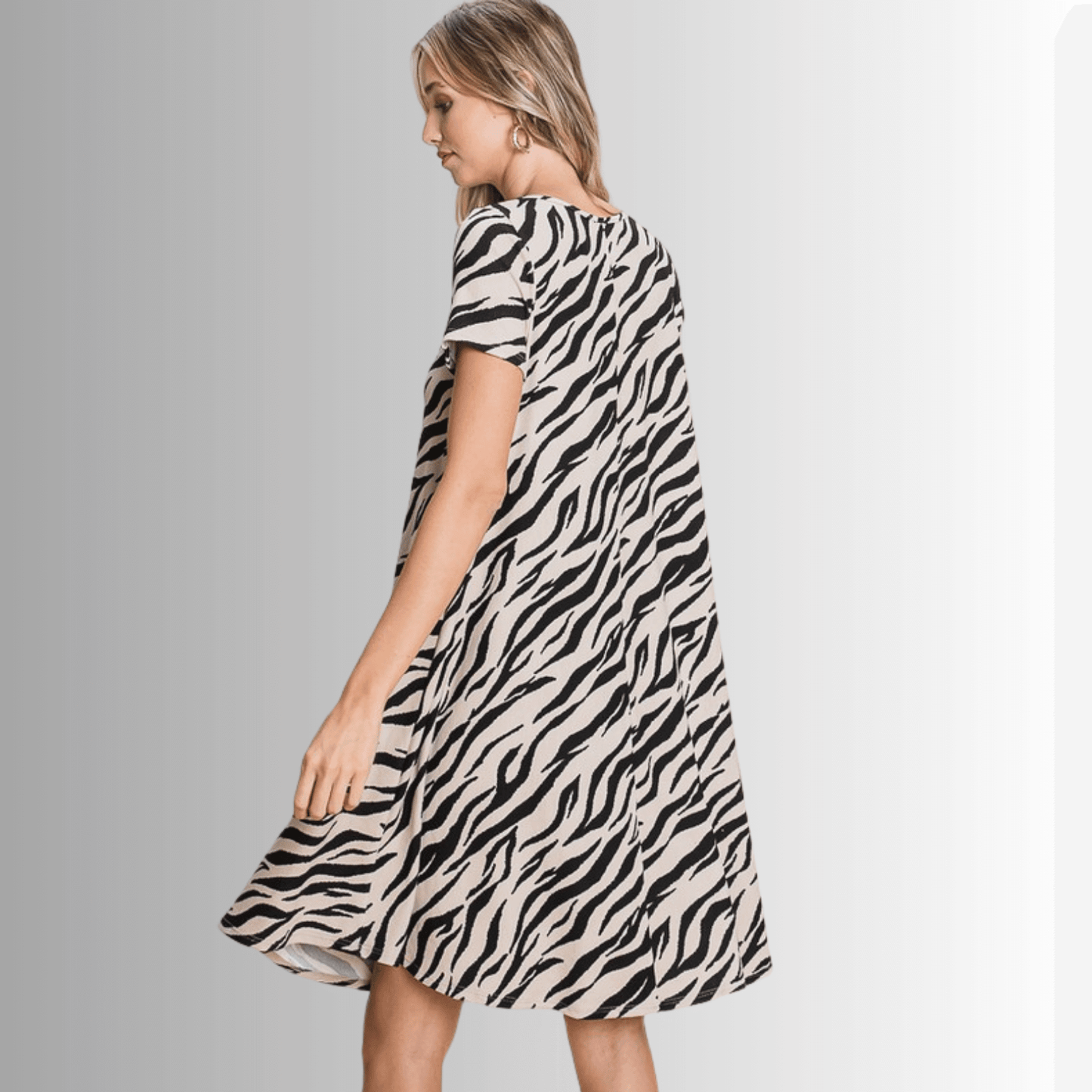 Selena Animal Print Knee Length Dress- CLEARANCE FINAL SALE