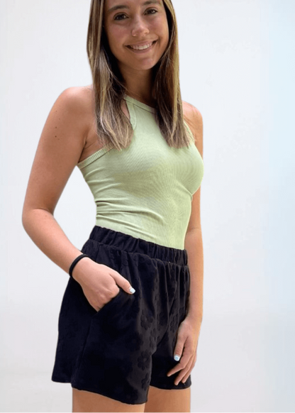 Daisy Embossed Textured Shorts CLEARANCE FINAL SALE