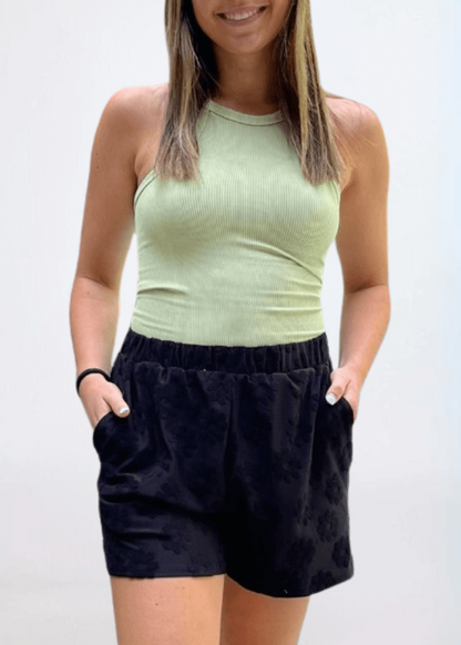 Daisy Embossed Textured Shorts CLEARANCE FINAL SALE