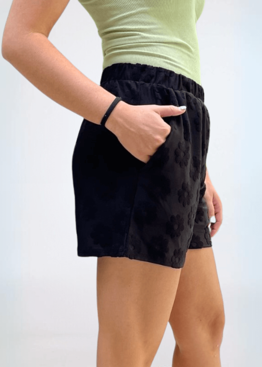 Daisy Embossed Textured Shorts CLEARANCE FINAL SALE