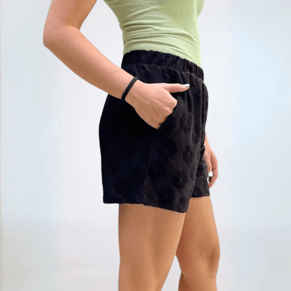 Daisy Embossed Textured Shorts Made in USA