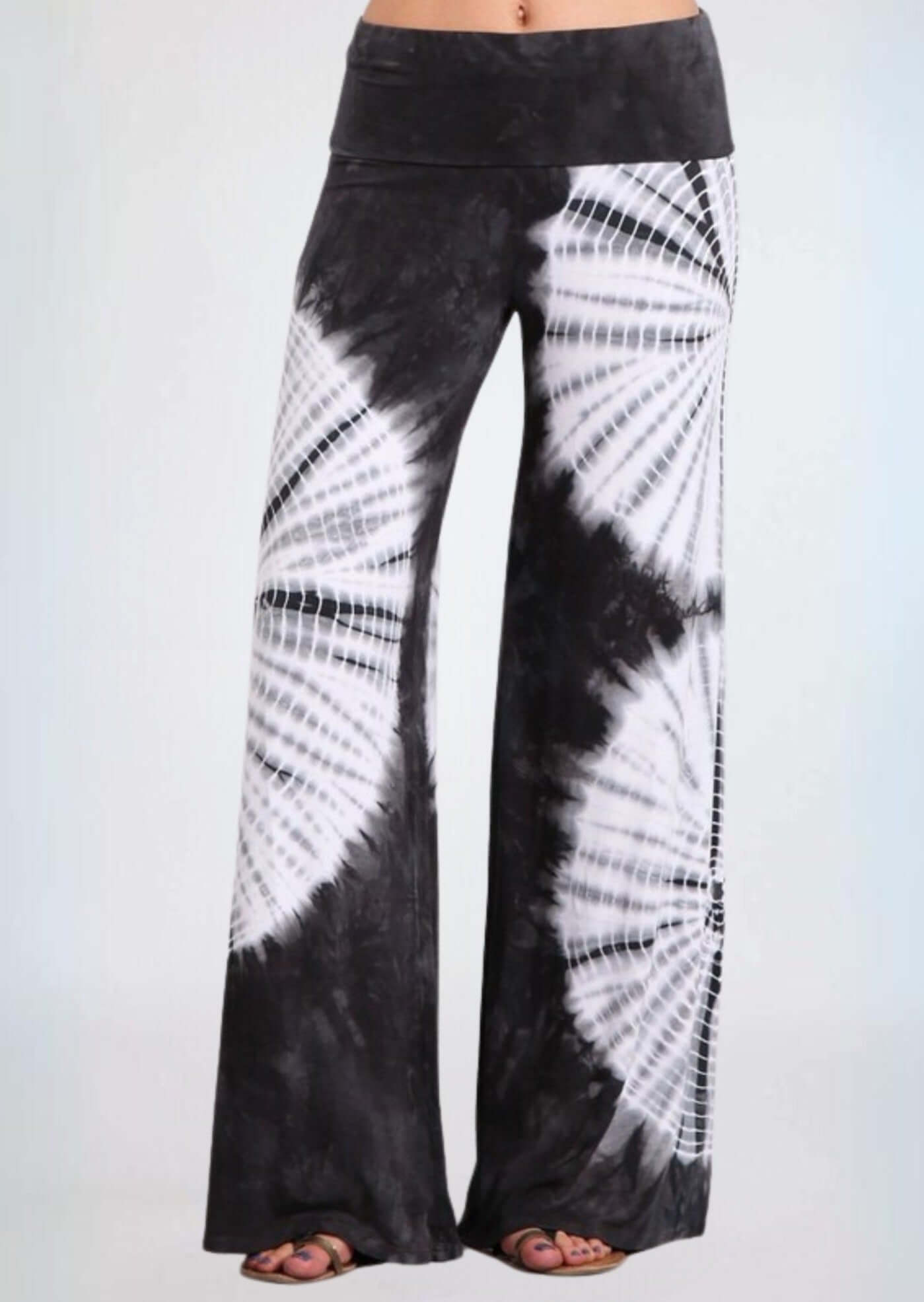 Unique Dyed Palazzo Lounge Pants Charcoal