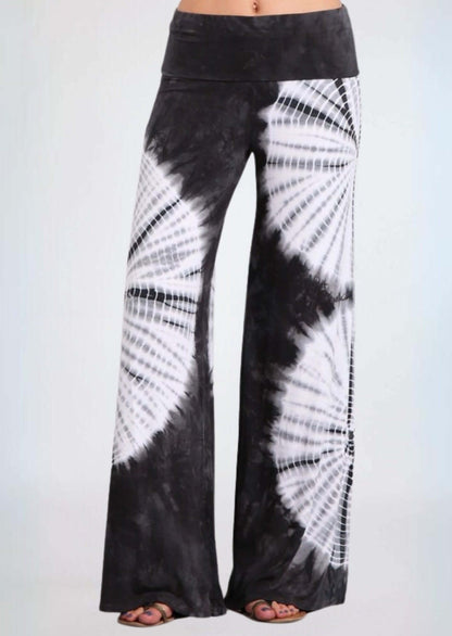 Unique Dyed Palazzo Lounge Pants Charcoal