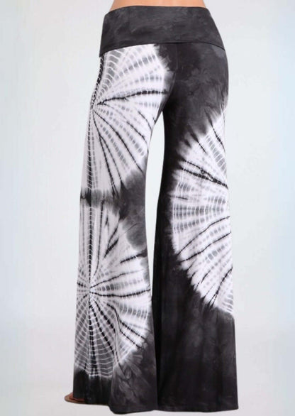 Unique Dyed Palazzo Lounge Pants Charcoal