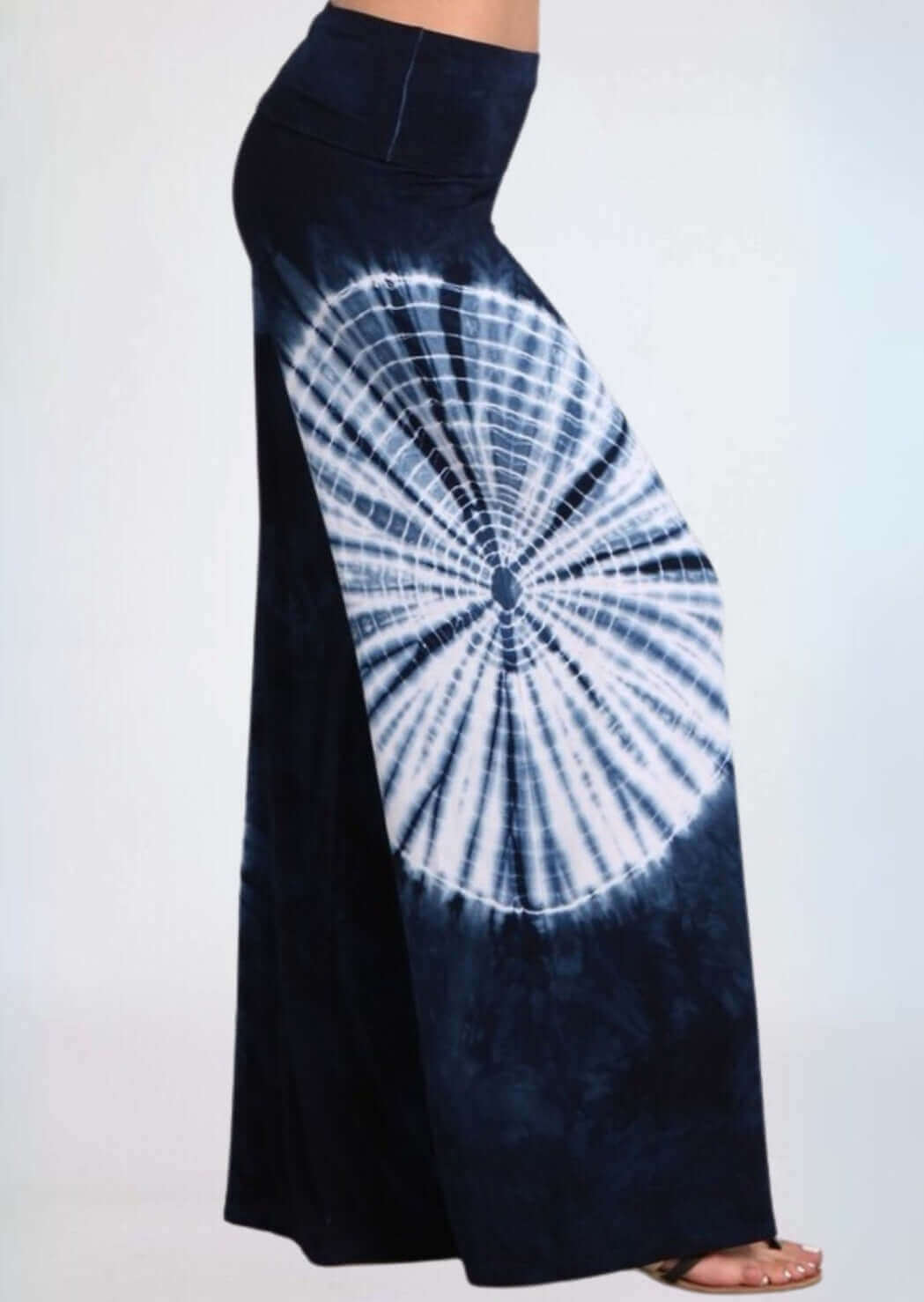 Unique Dyed Palazzo Lounge Pants Navy